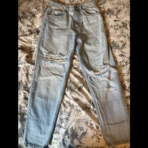 Zara distressed mom jeans